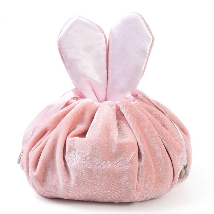 Women Ladies Favor Sacs Emballage Makeup Drawstring Bag Nail Polish Customized Velvet Drawstring Cosmetic Make Up Pouch Bags